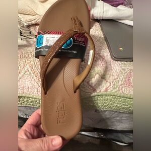 Flojos Brown Memory Foam Flip Flops